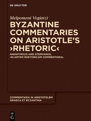 cover image of Byzantine Commentaries on Aristotle's ›Rhetoric